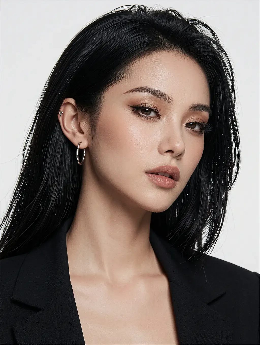 Fictional AI character, a close portrait sent inside the mock thread